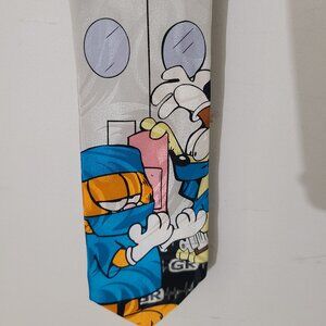 Vintage Paws Addiction Surgeon Doctor Garfield Odie Cat Dog Necktie
